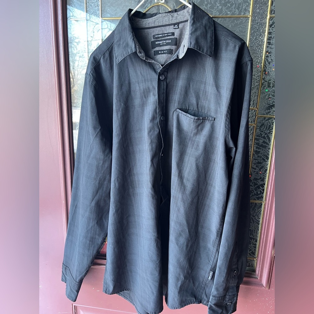 Kenneth Cole Charcoal Long Sleeve Shirt
